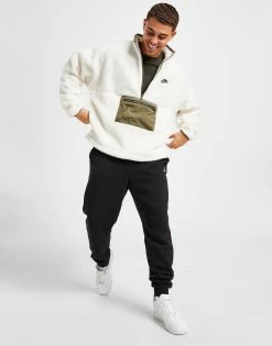 Nike Club Fleece Half Zip Winterized Anorak Hvid -Herretoj Salg jd 597181 e