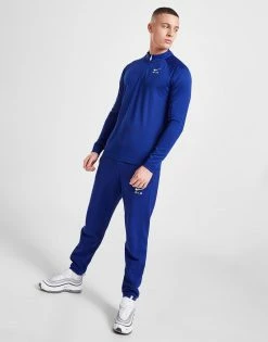 Nike Air Polyknit 1/2 Zip Top Blå -Herretoj Salg jd 597208 e