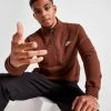Nike Foundation Hættetrøje Med Halv Lynlås Brun