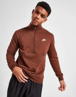 Nike Foundation Hættetrøje Med Halv Lynlås Brun -Herretoj Salg jd 597225 d