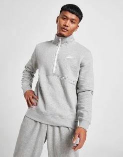 Nike Foundation Hættetrøje Med Halv Lynlås Grå -Herretoj Salg jd 597226 d