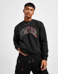 Jordan Essential Holiday Fleece Crew Sort -Herretoj Salg jd 597676 c