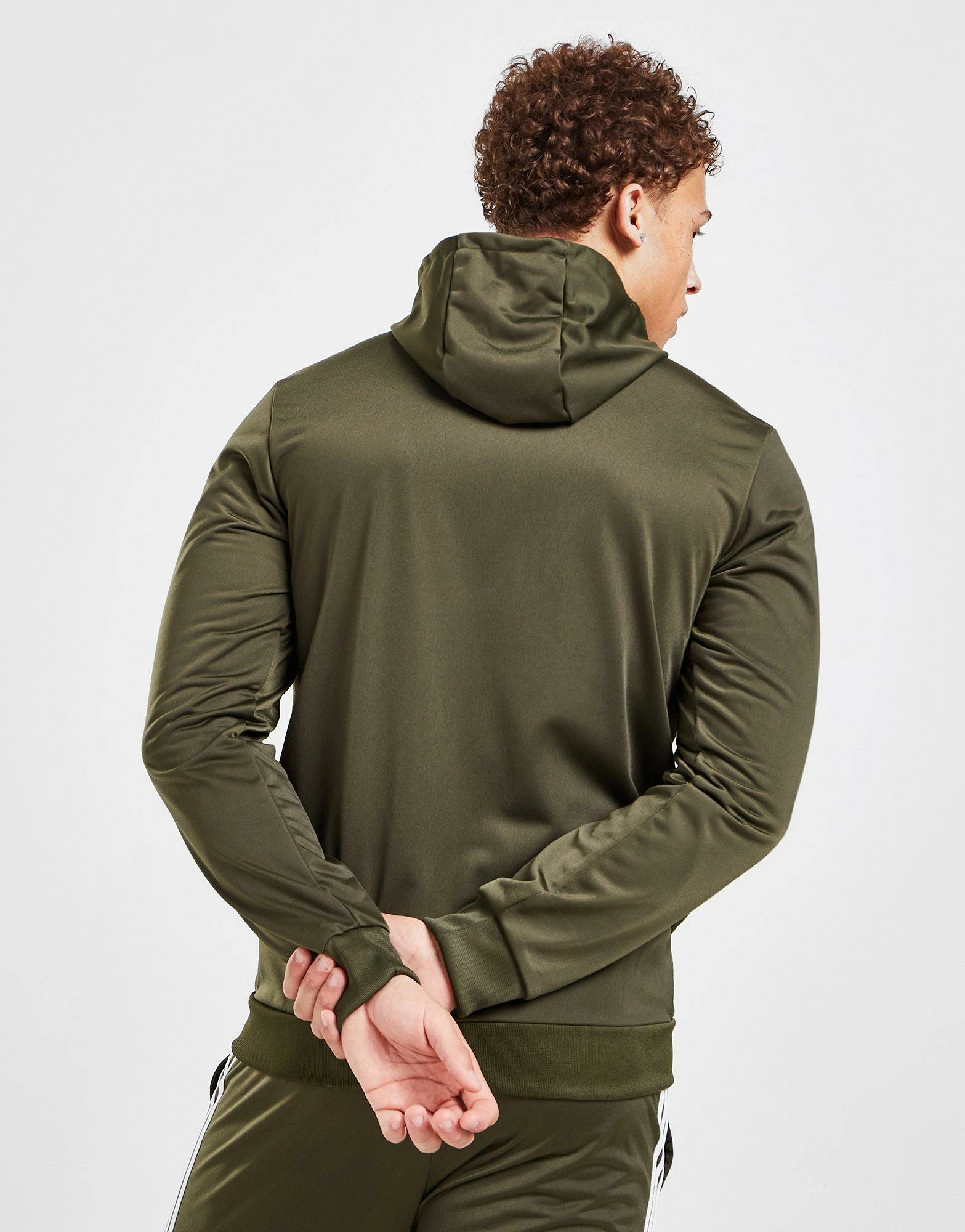 Adidas Badge Of Sport 3-stripes Hoodie Grøn 5 Adidas Badge Of Sport 3-stripes Hoodie Grøn - Billede 3