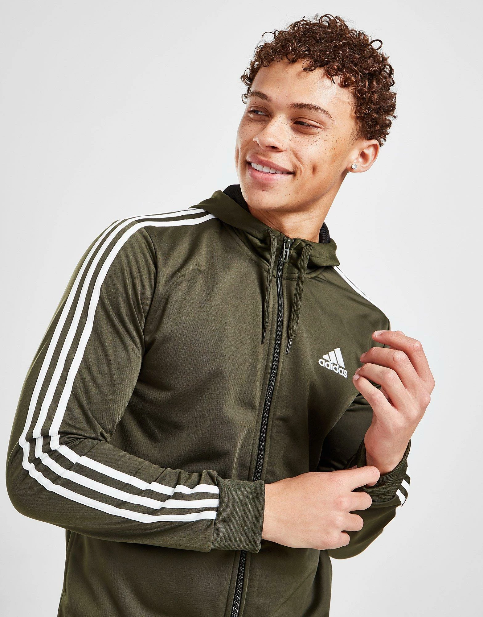 Adidas Badge Of Sport 3-stripes Hoodie Grøn 6 Adidas Badge Of Sport 3-stripes Hoodie Grøn - Billede 4