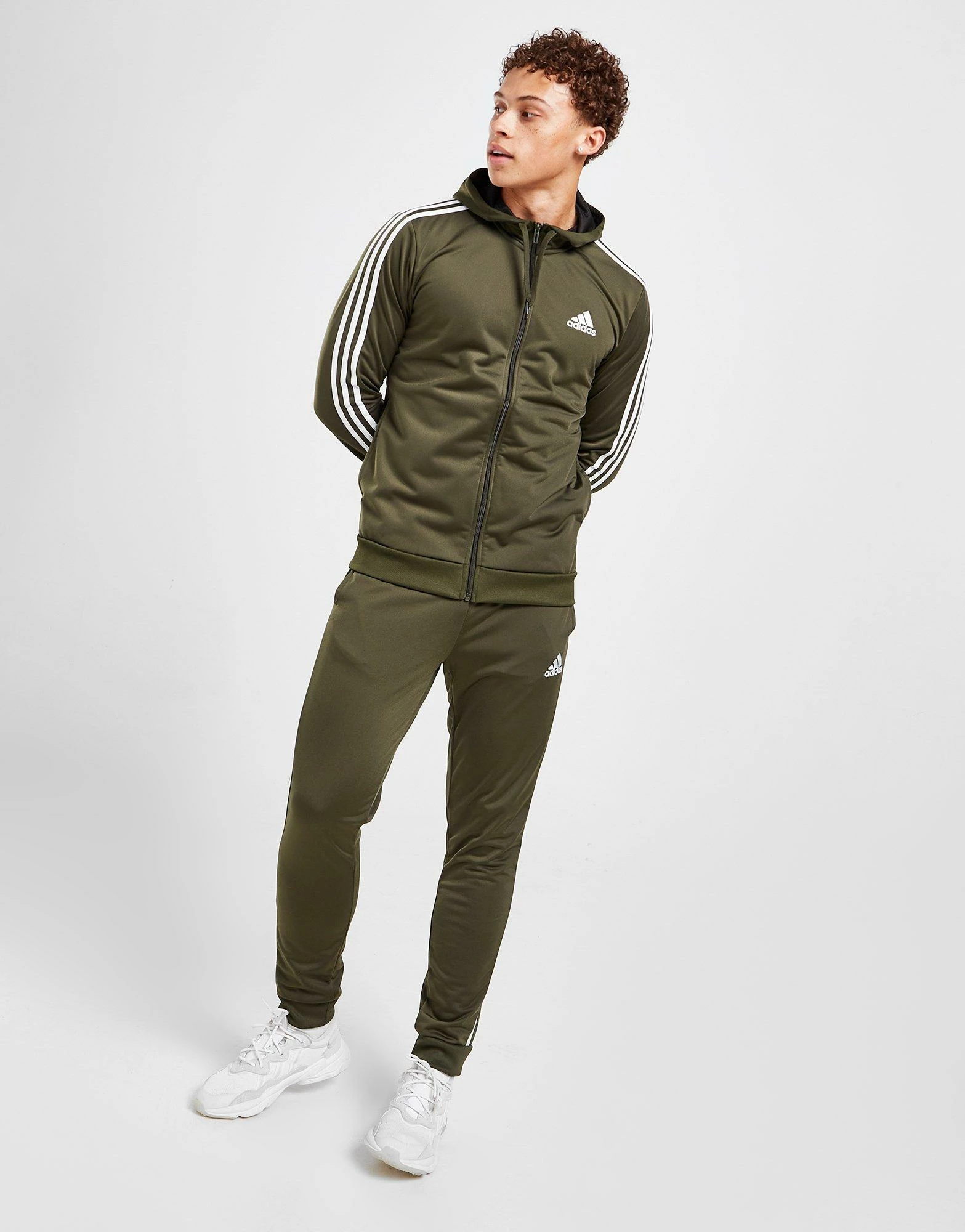 Adidas Badge Of Sport 3-stripes Hoodie Grøn 7 Adidas Badge Of Sport 3-stripes Hoodie Grøn - Billede 5