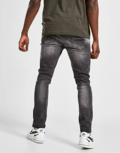 Sonneti Halo Rip Jeans Sort -Herretoj Salg jd 602630 c