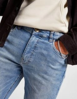 Sonneti Halo Rip Jeans Blå -Herretoj Salg jd 602633 d