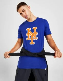 Official Team MLB New York Mets Logo T-Shirt Blå