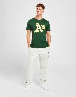 Official Team MLB Oakland Athletics Logo T-Shirt Grøn -Herretoj Salg jd 603402 d