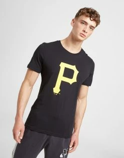 Official Team MLB Pittburgh Pirates Logo T-Shirt Sort -Herretoj Salg jd 603403 c