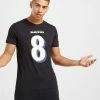 Official Team NFL Baltimore Ravens Jackson #8 Logo T-Shirt Sort