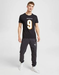 Official Team NFL Cincinnati Bengals Burrow #9 T-Shirt Sort -Herretoj Salg jd 603486 d