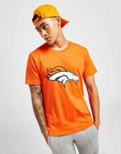 Official Team NFL Denver Broncos Logo T-Shirt Orange