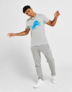 Official Team NFL Detroit Lions Logo T-Shirt Grå -Herretoj Salg jd 603524 d
