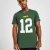 Official Team NFL Green Bay Packers Rodgers #12 T-Shirt Grøn -Herretoj Salg jd 603526 a