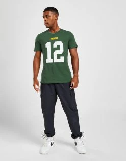 Official Team NFL Green Bay Packers Rodgers #12 T-Shirt Grøn -Herretoj Salg jd 603526 d