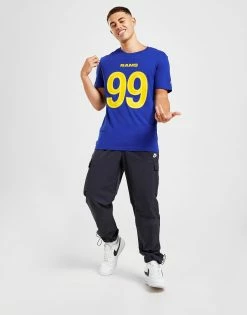 Official Team NFL Los Angeles Rams Donald #99 T-Shirt Blå -Herretoj Salg jd 603536 d