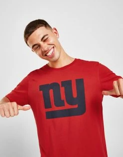 Official Team NFL New York Giants Short Sleeve T-Shirt Rød -Herretoj Salg jd 603542 d