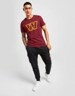 Official Team NFL Washington Commanders Logo T-Shirt Rød -Herretoj Salg jd 603618 c