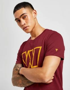 Official Team NFL Washington Commanders Logo T-Shirt Rød -Herretoj Salg jd 603618 d