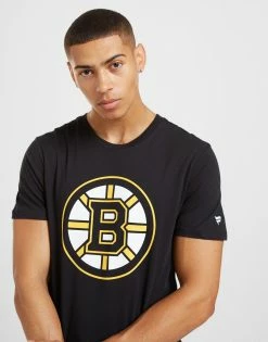 Official Team NHL Boston Bruins Logo T-Shirt Sort -Herretoj Salg jd 603627 d