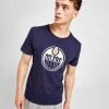 Official Team NHL Edmonton Oilers Logo T-Shirt Blå