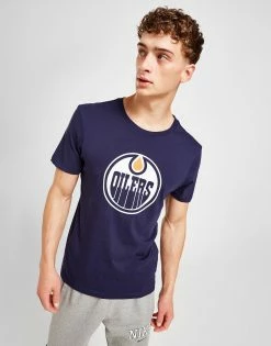 Official Team NHL Edmonton Oilers Logo T-Shirt Blå