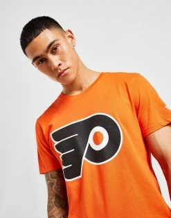 Official Team NHL Philadelphia Flyers Logo T-Shirt Orange