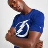 Official Team NHL Tampa Bay Lightning Logo T-Shirt Blå -Herretoj Salg jd 603660 a