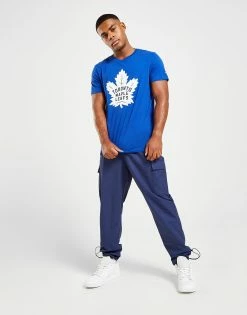 Official Team NHL Toronto Maple Leafs Logo T-Shirt Blå -Herretoj Salg jd 603661 d