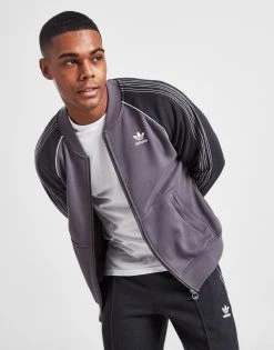 Adidas Originals SST Fleece Track Top Grå -Herretoj Salg jd 604155 e