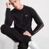 Fred Perry Tape Long Sleeve T-Shirt Sort -Herretoj Salg jd 604545 a