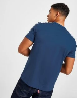 Fred Perry Taped Retro Ringer T-Shirt Herre Blå -Herretoj Salg jd 604580 c