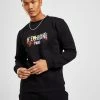 HECHBONE Splatter Crew Sweatshirt Sort -Herretoj Salg jd 604657 a
