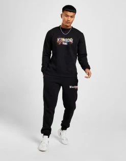 HECHBONE Splatter Crew Sweatshirt Sort -Herretoj Salg jd 604657 d