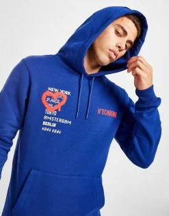 HECHBONE City Hoodie Blå -Herretoj Salg jd 604668 c