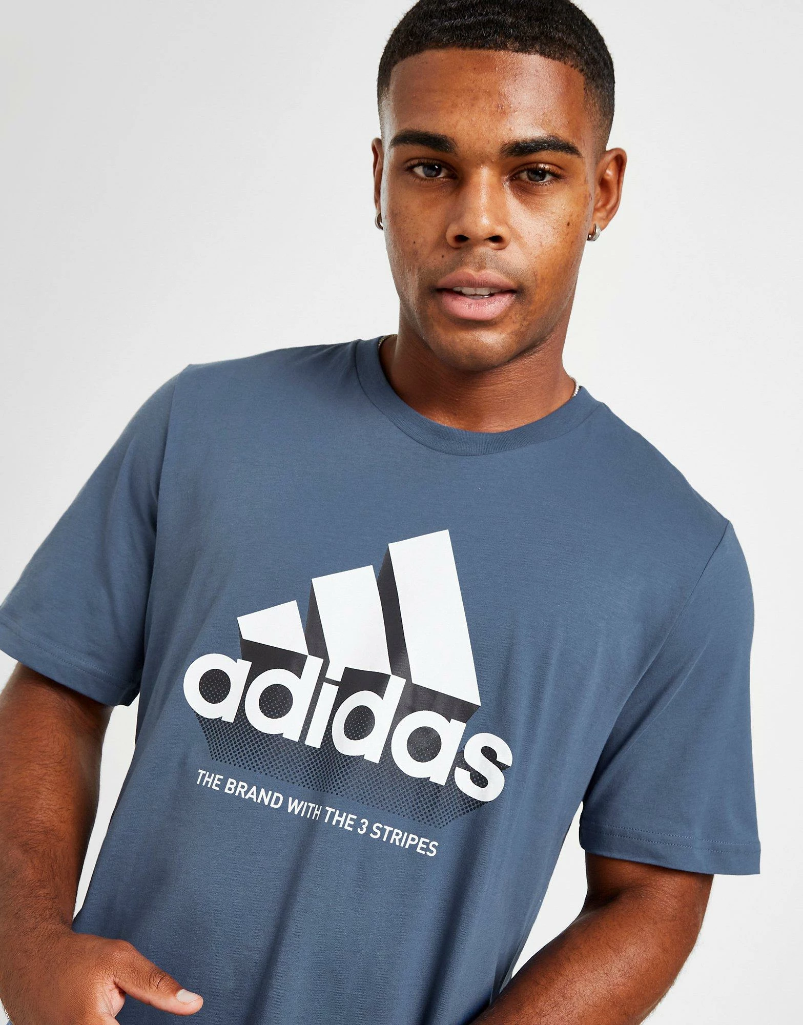 Adidas Badge Of Sport Shadow T-Shirt Herre Blå 4 Adidas Badge Of Sport Shadow T-Shirt Herre Blå - Billede 2
