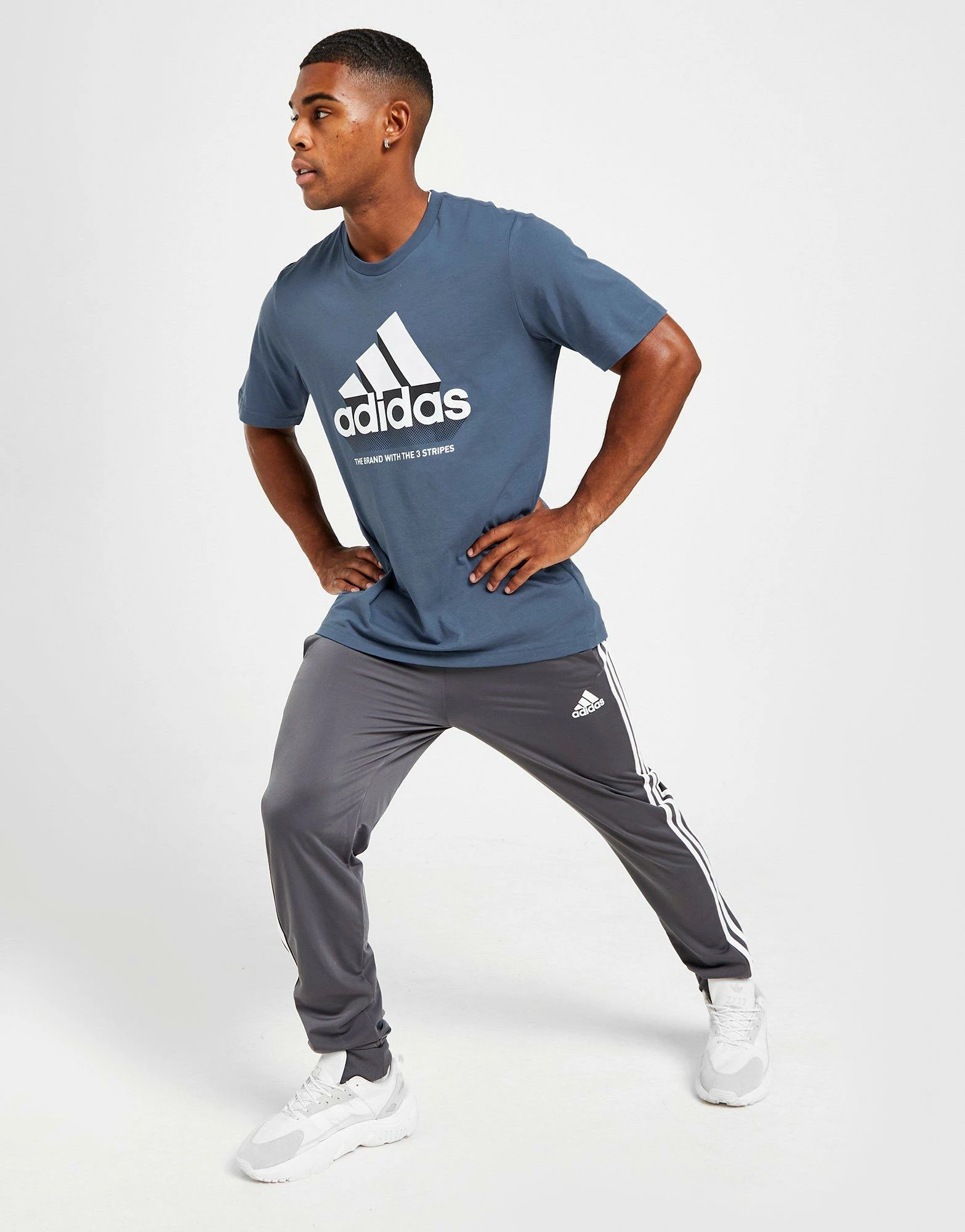 Adidas Badge Of Sport Shadow T-Shirt Herre Blå 5 Adidas Badge Of Sport Shadow T-Shirt Herre Blå - Billede 3