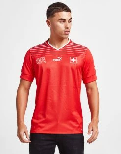 Puma Switzerland 2022 Home Shirt Rød -Herretoj Salg jd 605601 b