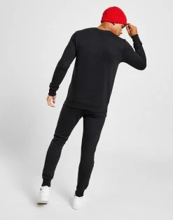 McKenzie Essential Crew Tracksuit Sort -Herretoj Salg jd 609626 d