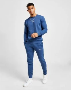 McKenzie Essential Crew Tracksuit Blå -Herretoj Salg jd 609627 d