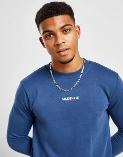 McKenzie Essential Crew Tracksuit Blå -Herretoj Salg jd 609627 e