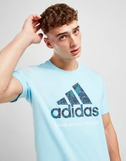 Adidas Badge Of Sport Digital Camo T-Shirt Herre Blå