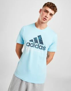Adidas Badge Of Sport Digital Camo T-Shirt Herre Blå -Herretoj Salg jd 610229 c