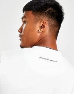 MERCIER Original Badge T-Shirt Hvid -Herretoj Salg jd 611702 c