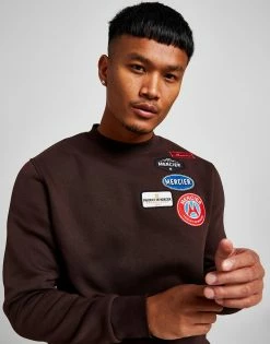 MERCIER Original Badge Crew Sweatshirt Brun