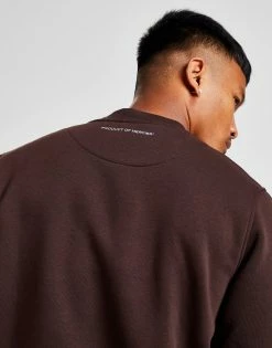 MERCIER Original Badge Crew Sweatshirt Brun -Herretoj Salg jd 611719 c