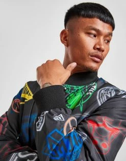 New Era NBA All Over Print Bomber Jacket Sort -Herretoj Salg jd 613688 c