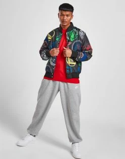 New Era NBA All Over Print Bomber Jacket Sort -Herretoj Salg jd 613688 f