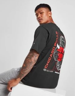 New Era NBA Chicago Bulls Oversized Graphic T-Shirt Sort